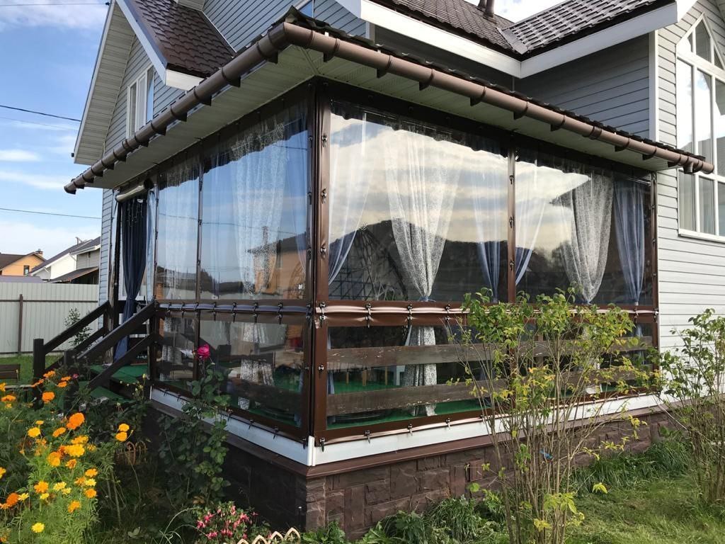 Мягкие окна для террасы частного дома в городе Курлово